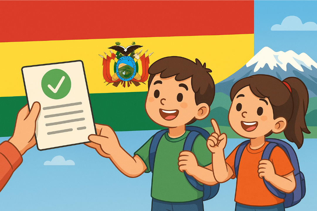 ¿Dónde sacar permiso de viaje para niños La Paz Bolivia?