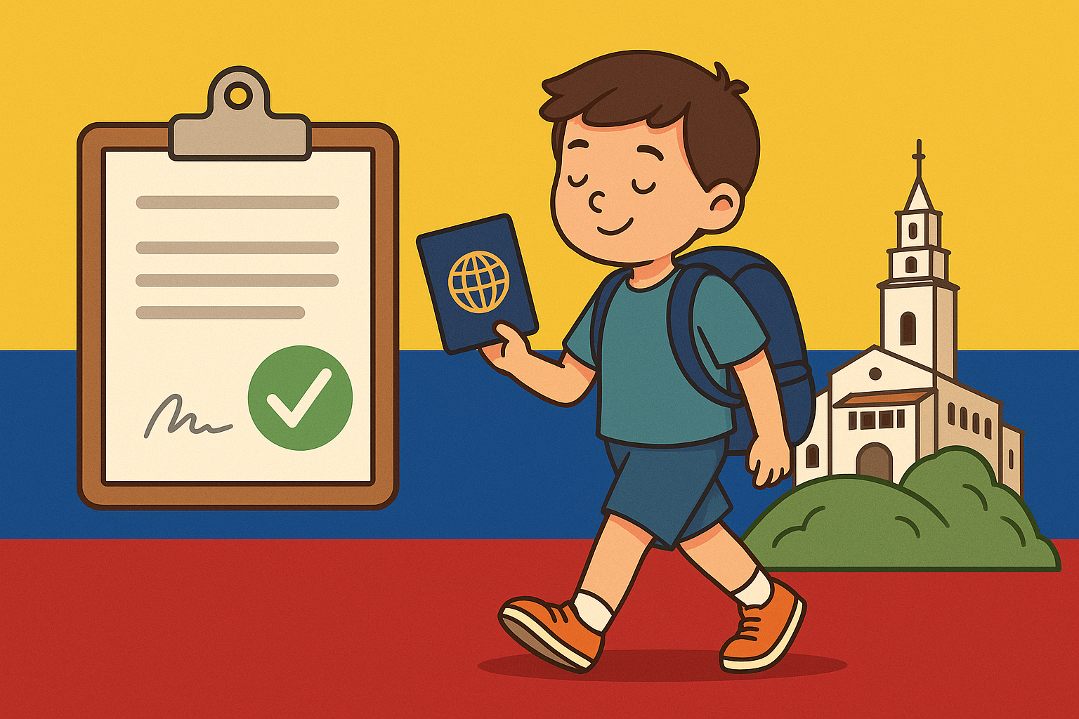 permiso de viaje para niños en Colombia